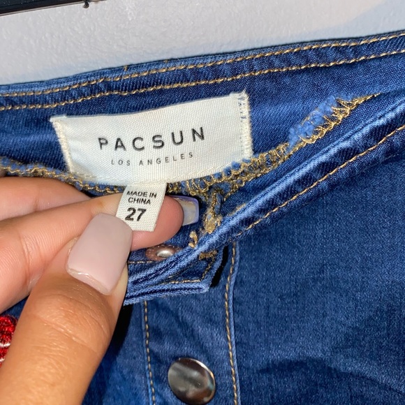Pacsun L.A Hearts Jean Flower Skirt - Picture 2 of 5